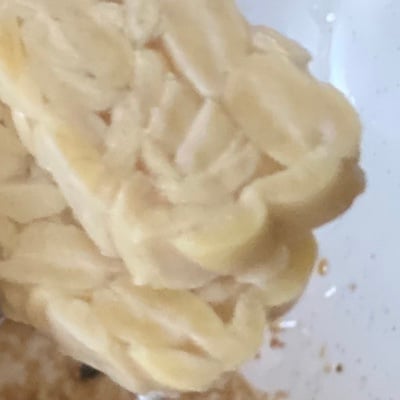 close up of tempeh