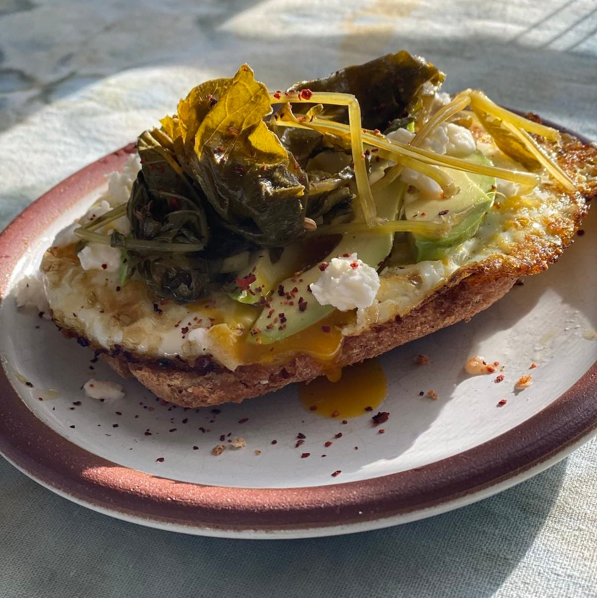 Pickled Radish Greens with Fennel and Dill