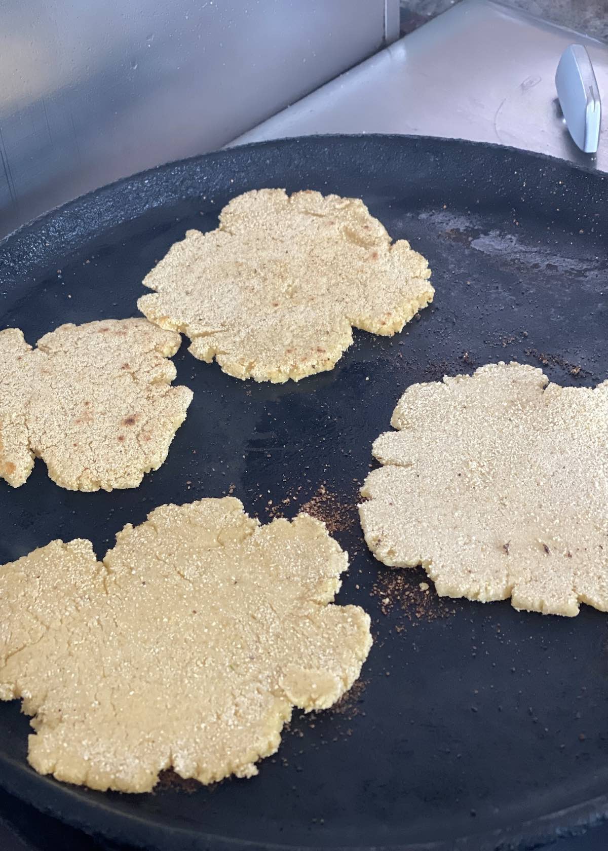 grilling mini tortillas